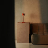 Lot de 8 lampes de table rechargeables orange avec station de charge