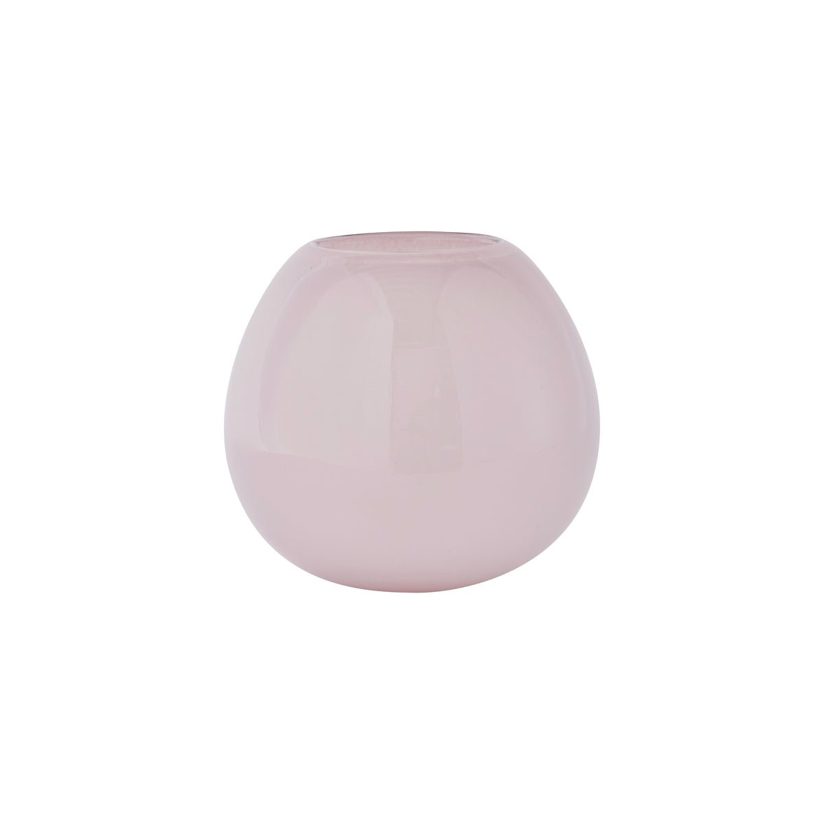 Vase Lasi en verre rose avec forme organique et design unique