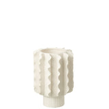 Vase J-Line Helix en céramique blanche, ambiance décorative