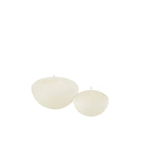 Bougie flottante J-Line blanche, en boîte de 4, vue de dessus