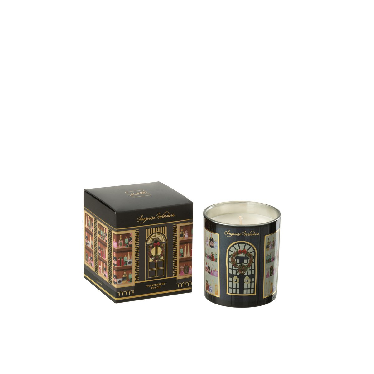 Bougie parfumée J-Line noire, élégante et contemporaine