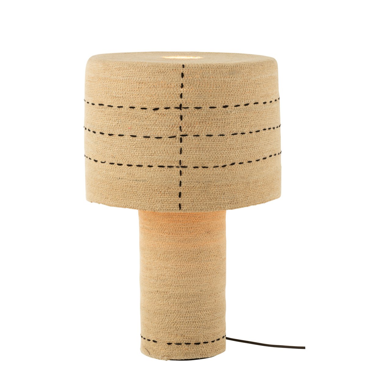 Lampe J-LIGNE LIGNE SPIRES en rotin, vue de face