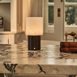 Lampe à poser rechargeable Frank bois foncé