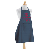 Tablier de cusine Je me bonifie avec l'âge recyclé Rouge Indigo 72 x 90