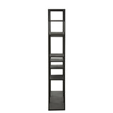 Détail de l'étagère J-Line en métal noir, design moderne