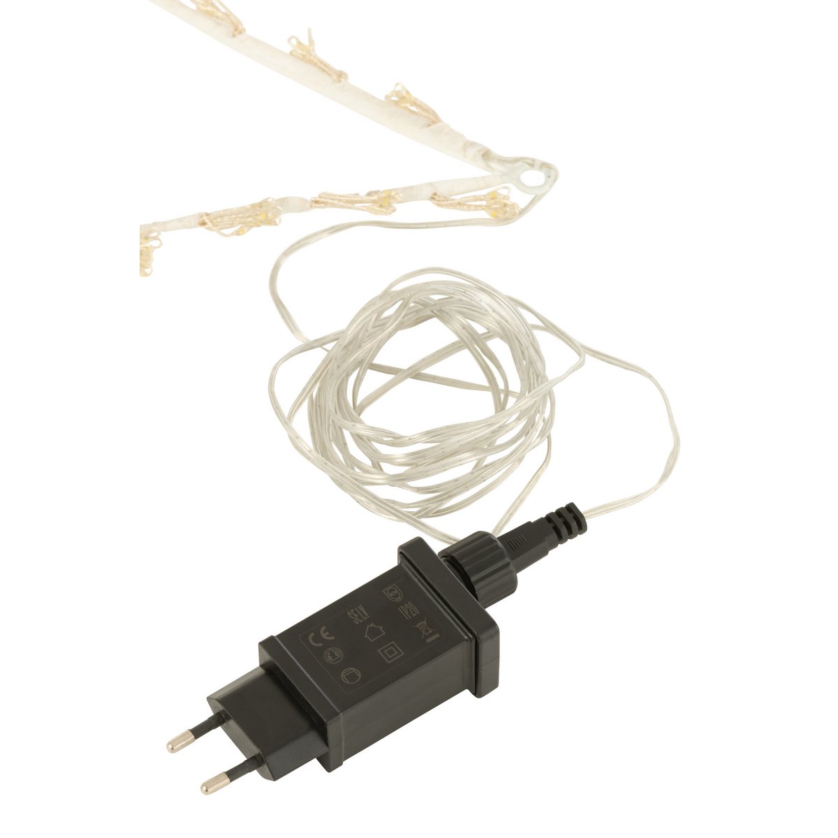 Détail du métal blanc de la lampe J-Line Star, élégance et style