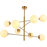 Suspension Népal Or Blanc 8 Lumières