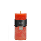Bougie cylindrique J-Line orange, design moderne et élégant