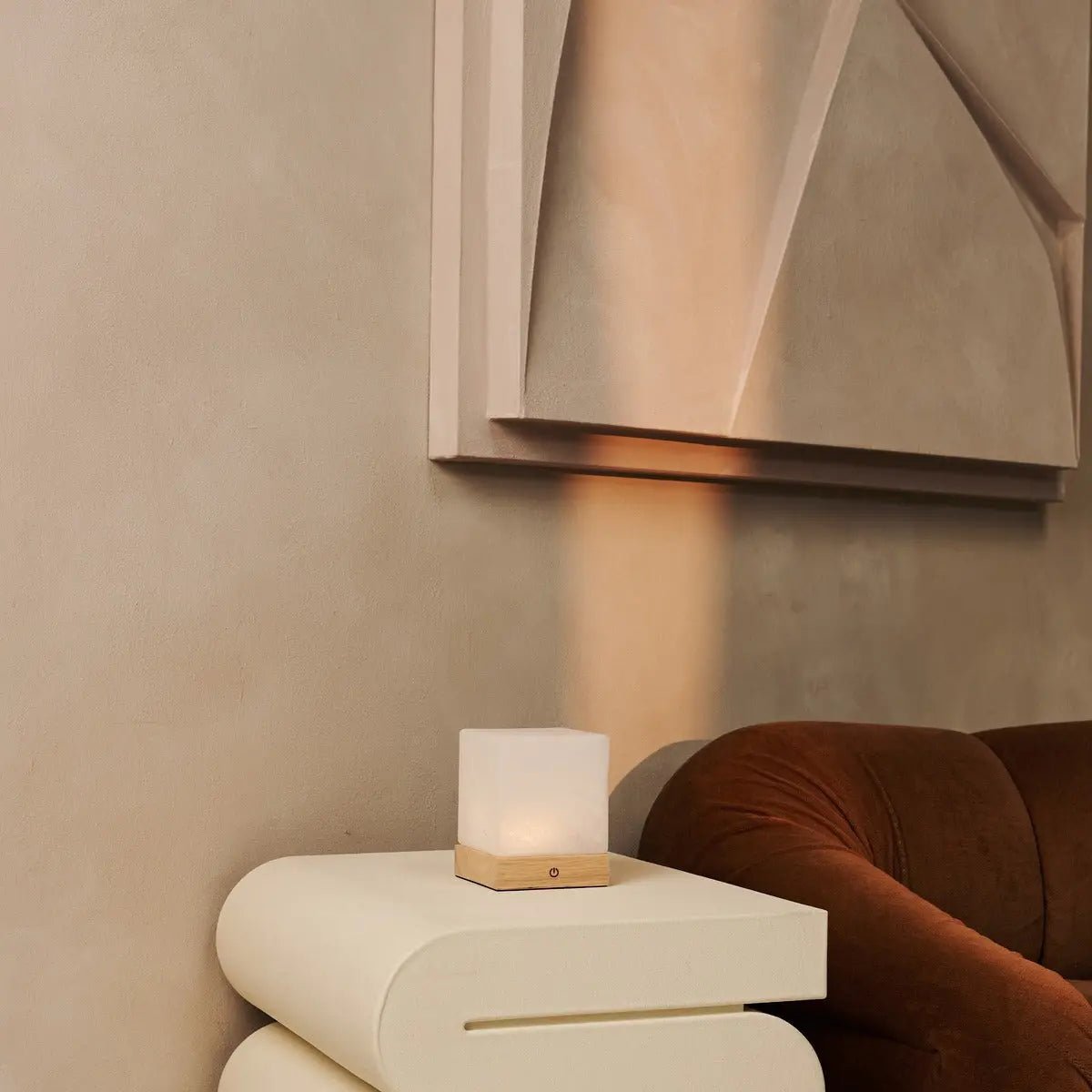 Lampe en bois sans fil marron clair Yce
