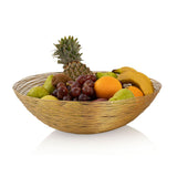 Panier obstacle Ø 40 cm en métal doré, vue de dessus