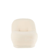 Fauteuil Teddy Bouclé blanc de J-Line, vue de face