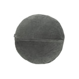 Coussin rond en velours volants gris foncé 60cm