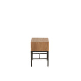 Détail de la structure en bois et métal de la table J-Line