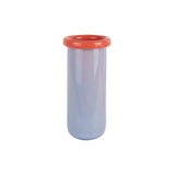 Vase Plegado XL en verre mauve avec design plié