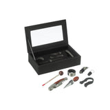Coffret vin J-Line fermé, design élégant en bois et noir