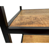 Étagère bibliothèque étagère sur pied 40x180x40 cm avec tiroirs Liverpool cadre en métal noir