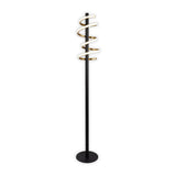 LED lampe debout "Belleza", lampadaire en métal moderne et le plastique en noir, or et blanc, avec des LED fermement intégrées, 140 haut, éclairage pour le salon, la salle à manger, la chambre ou le bureau.