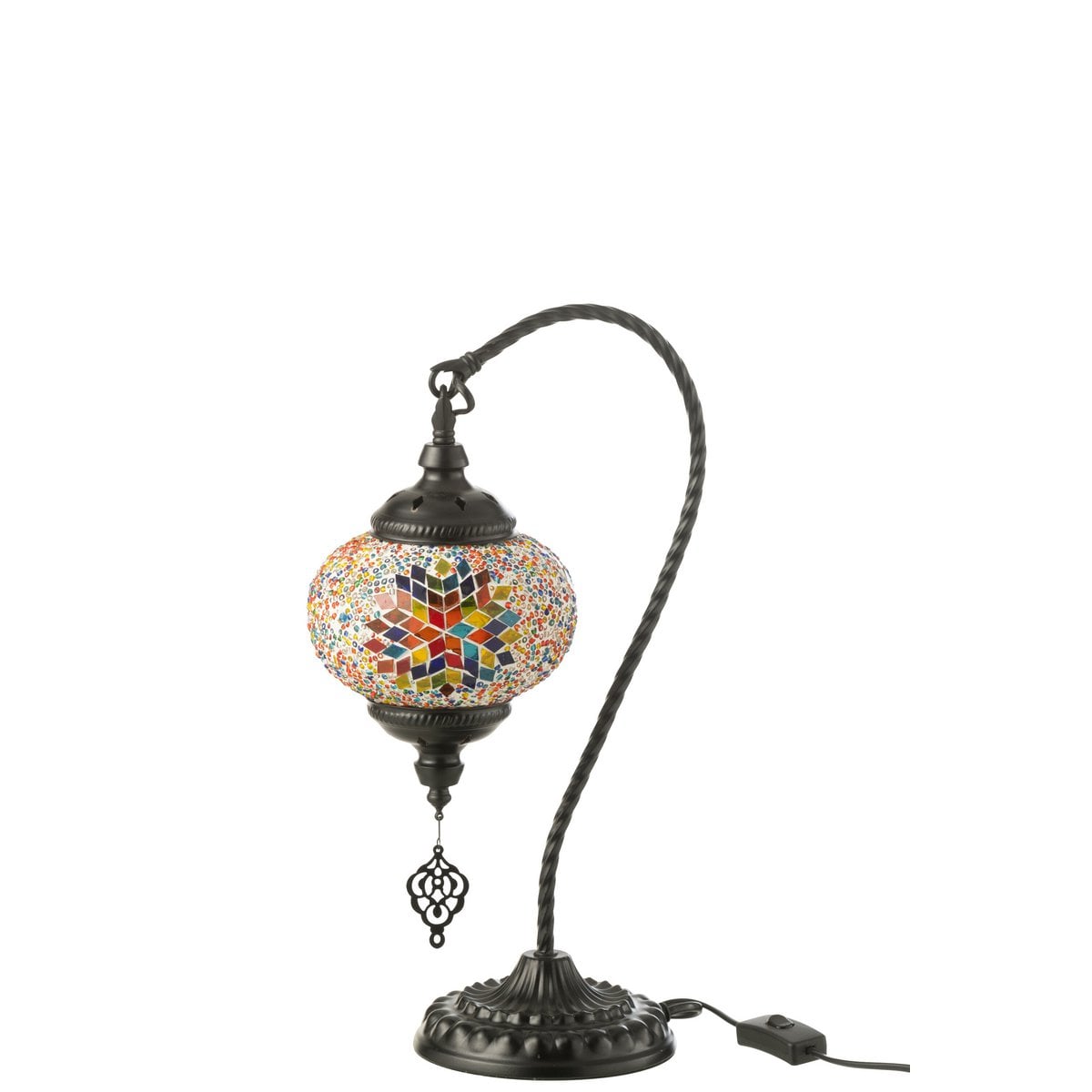 Lampe J-Line Mosaic Suspendue en verre orange, vue de face