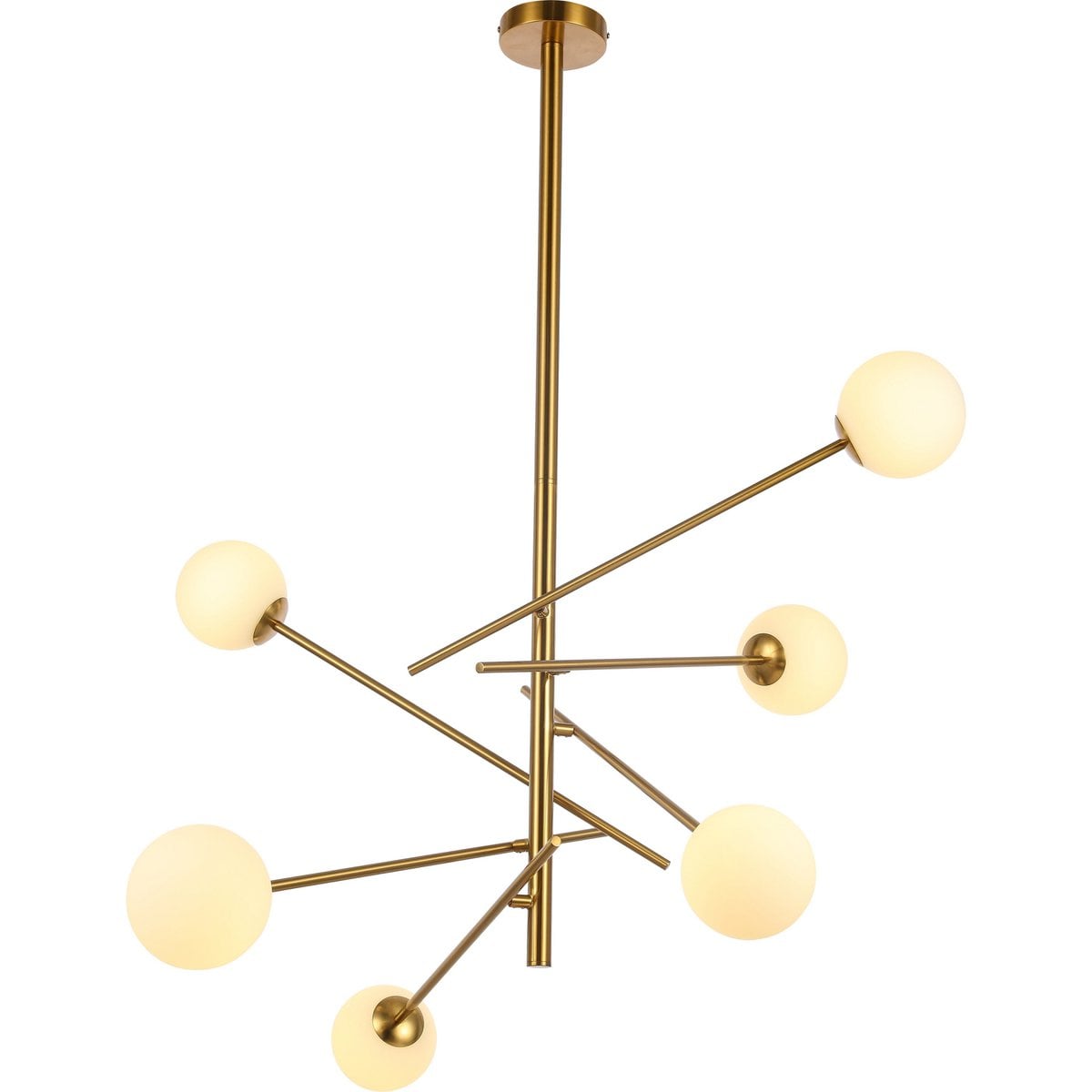 Lampe à suspension Diana Or Blanc - Design moderne avec calices en verre blanc