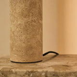 Lampe à poser en travertin naturel