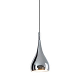 Le "style", classique rétro, pendant en métal brillant avec chromé avec une douille E27, parapluie Ø15 cm, idéal pour la salle à manger, le salon et la cuisine.