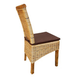 Chaise en rotin ensemble de 6 chaises de salle à manger tabac Perth chaise en osier chaise en rotin durable