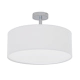 Plafond textile "New York", lampe de plafond classique avec des lames de texte en blanc, socket E27, 40 cm de diamètre, adapté à l'ensemble du salon