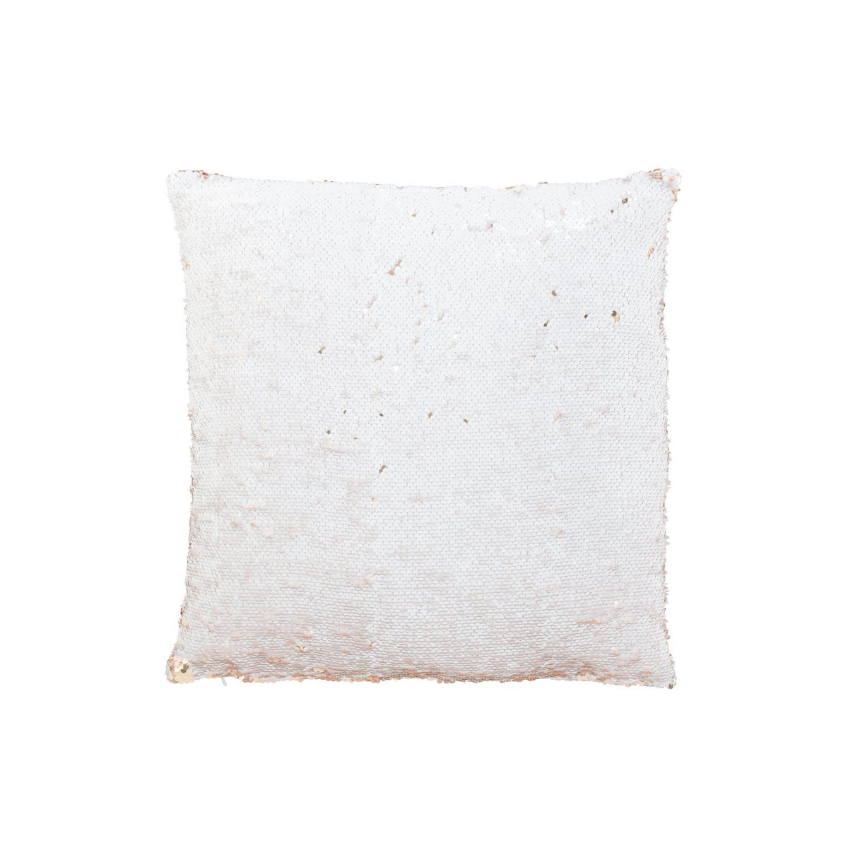 Détail du coussin J-Line, texture coton et paillettes brillantes