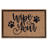 Lot de 10 tapis de noix de coco 60 x 40 cm motif paillasson paillasson paillasson tapis anti-poussière porte d'entrée
