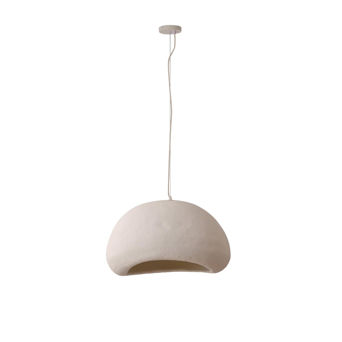 Lampe suspendue Haku 40 cm en couleur sable avec texture élégante