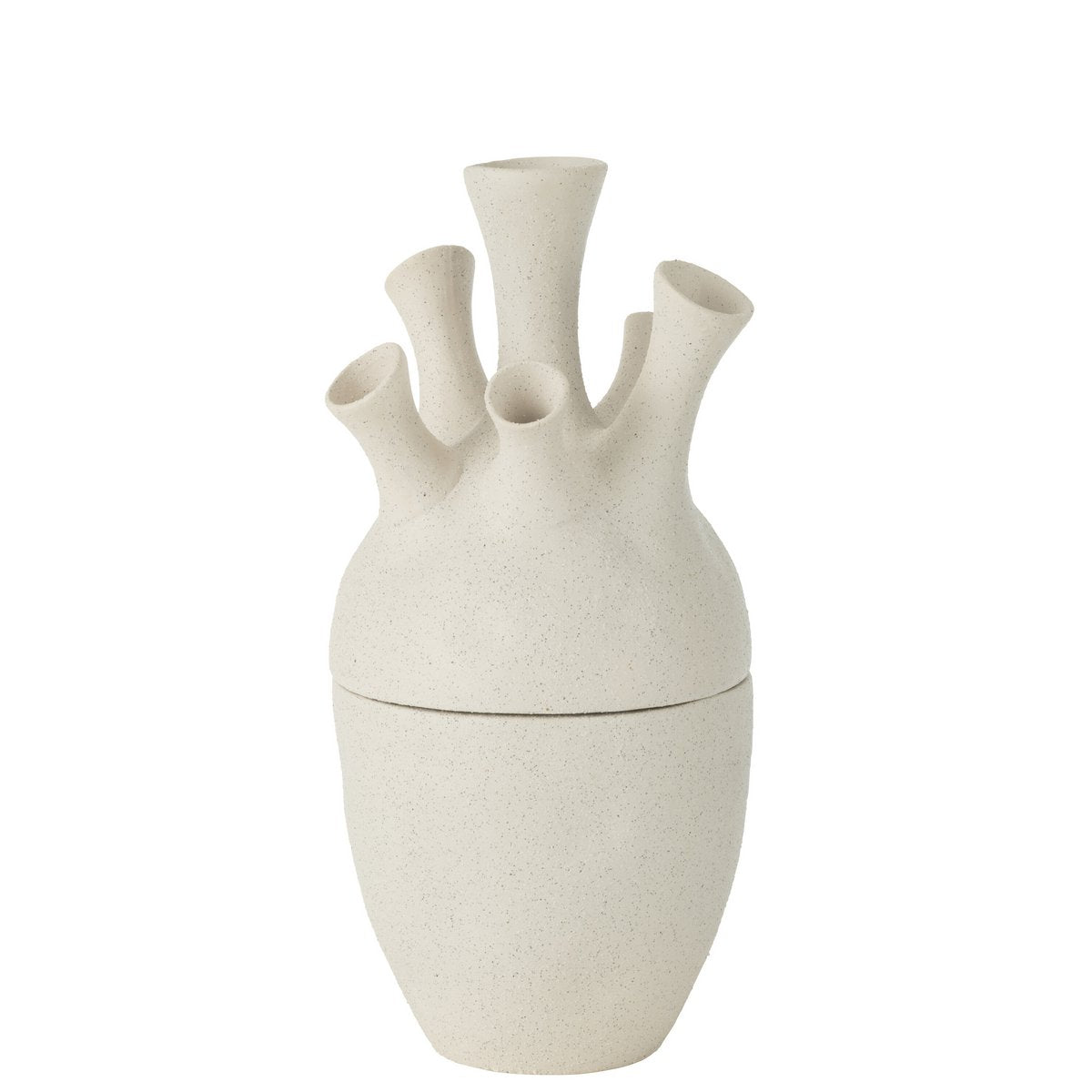 Vase Coral J-Line en céramique blanche, ambiance décorative