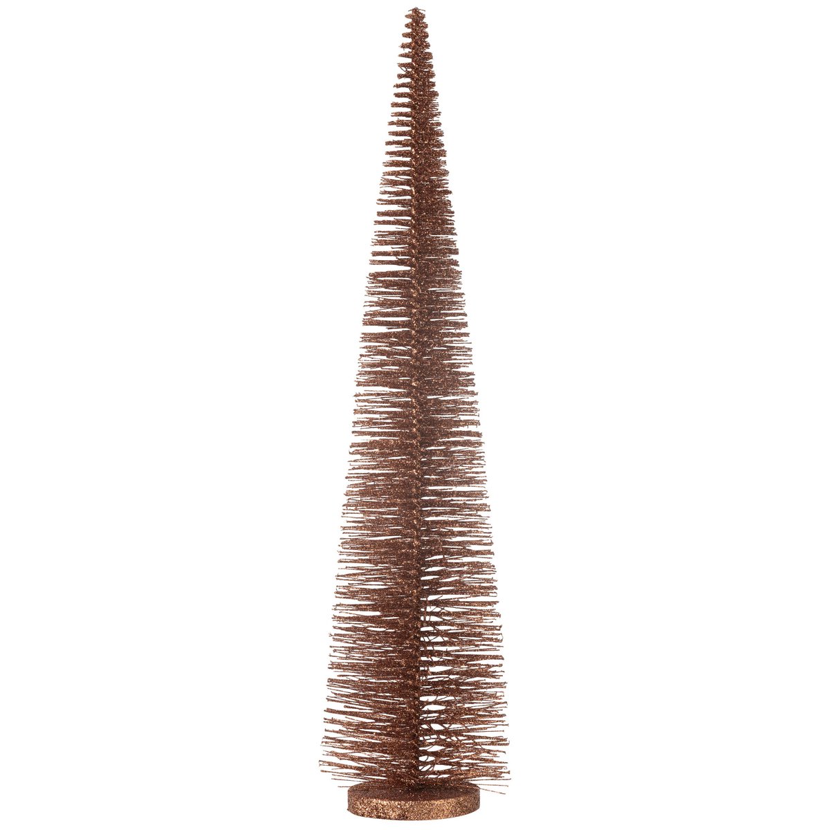 Arbre de Noël J-Line en plastique marron avec paillettes scintillantes