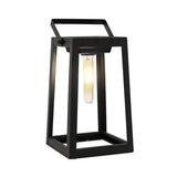Lampe décorative LED, pour l'extérieur, décoration métal et plastique en noir, avec LED intégrée