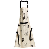 Tablier de cuisine imprimé Dubout Multi chatons Ficelle 72 x 85