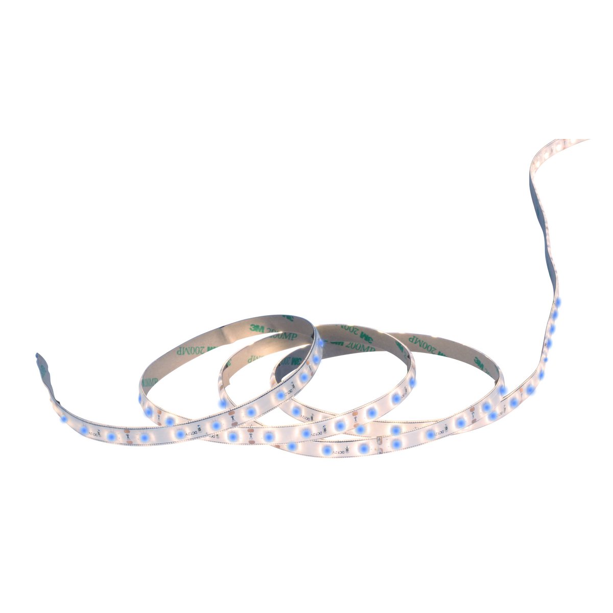 Bande LED Stripe de 5m avec éclairage bleu, mise en scène moderne.