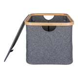 Vue de côté du panier Noto, design moderne en bambou