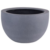 Cache-pot en fibre de pierre gris mat