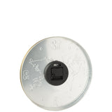 Horloge J-Line Carte du Monde en aluminium doré, vue de face