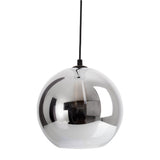 Le pendentif "vaso", verre de lampe à balle, lampe suspendue, le métal et le verre de fumée en anthracite, socket e27, pour salle à manger, salon, couloir ou bureau, avec un Øvon 25 cm