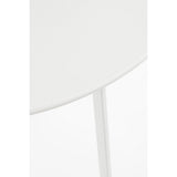 Table d'appoint Seattle Blanc en extérieur, parfaite pour le jardin.