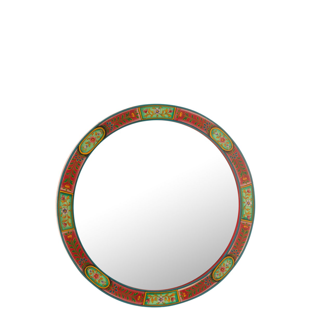 Miroir rond Squad Mumbai J-Line avec design multicolore