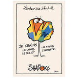 Torchon Shadok Craintif Ecru 48 x 72 - design élégant et humoristique