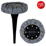 3 Set LED LED Solar-Floor-Spit "Kian", pour l'extérieur, lampadaire en plastique en gris, avec LED intégré