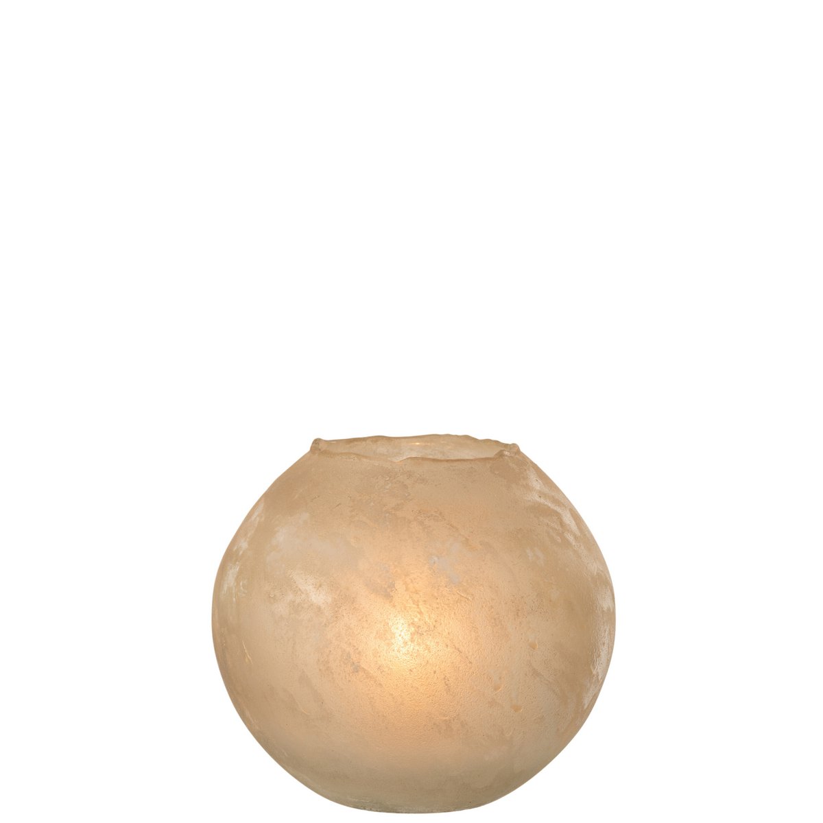 Vase Soda Rond en Verre Doré de J-Line, vue de face