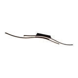 LED Plafond "Onda", plafond en métal et en plastique en noir, avec des LED fermement construites, LED de plafond, 96 cm de long