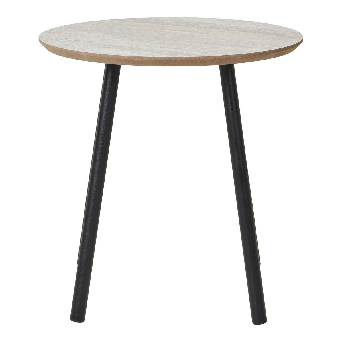 Vue de dessus de la table Aalst, plateau beige et noir