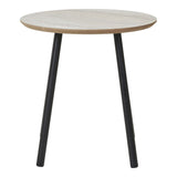 Vue de dessus de la table Aalst, plateau beige et noir