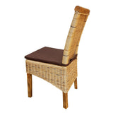Chaise en rotin ensemble de 6 chaises de salle à manger tabac Perth chaise en osier chaise en rotin durable