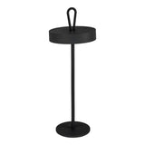 Lampe de table de batterie LED magnétiquement "Ella" pour l'extérieur et à l'intérieur, en métal et en plastique en noir, 35 cm de haut