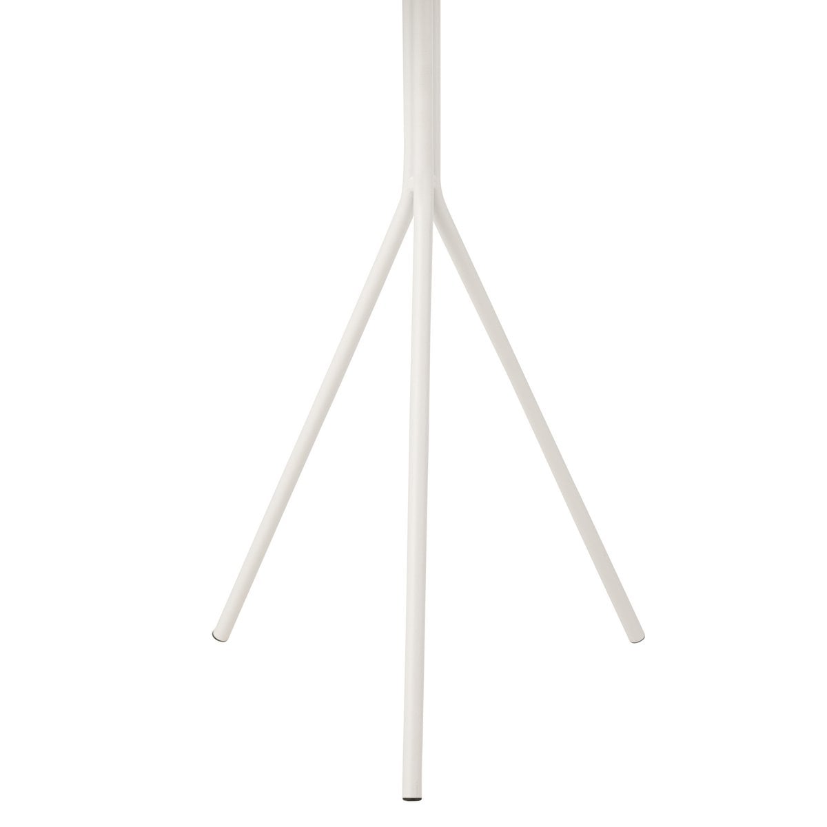 Vue latérale de la table basse J-Line en métal blanc